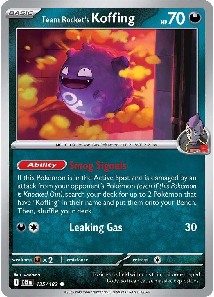 Team Rocket's Koffing (125/182) [Scarlet & Violet: Destined Rivals] | The Time Vault CA