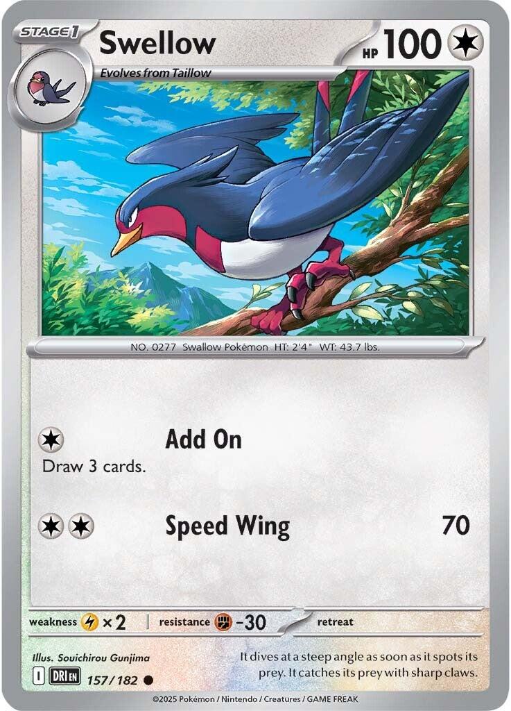 Swellow (157/182) [Scarlet & Violet: Destined Rivals] | The Time Vault CA