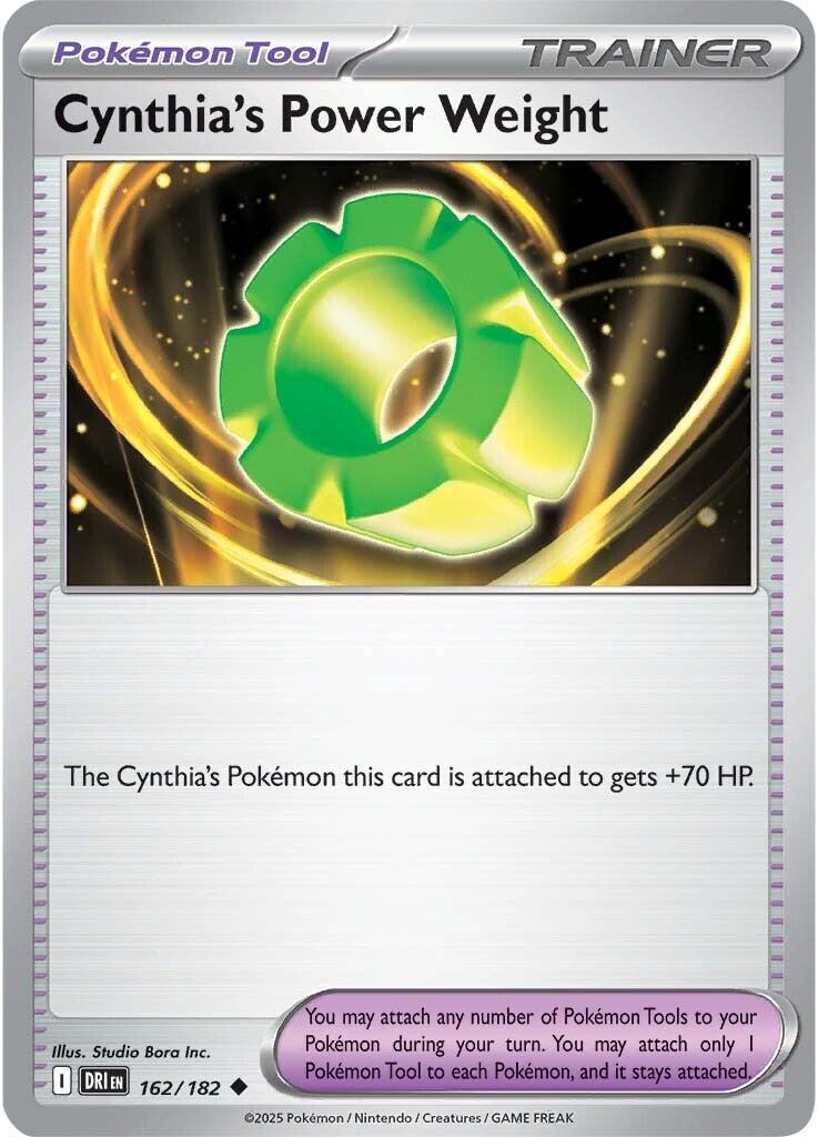Cynthia's Power Weight (162/182) [Scarlet & Violet: Destined Rivals] | The Time Vault CA