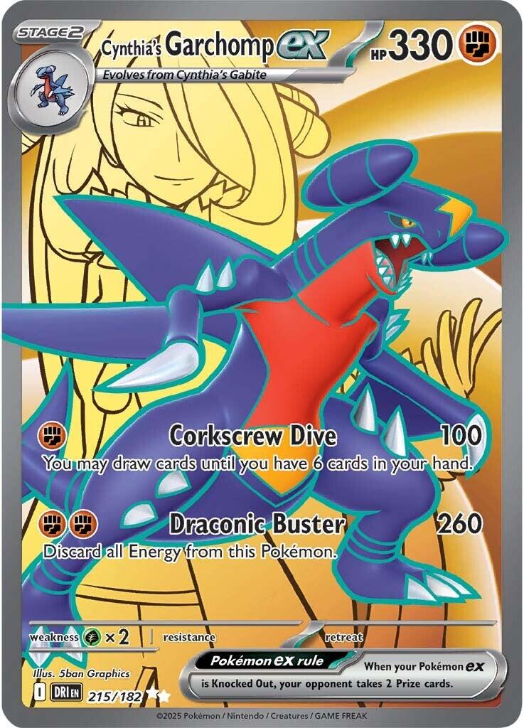 Cynthia's Garchomp ex (215/182) [Scarlet & Violet: Destined Rivals] | The Time Vault CA
