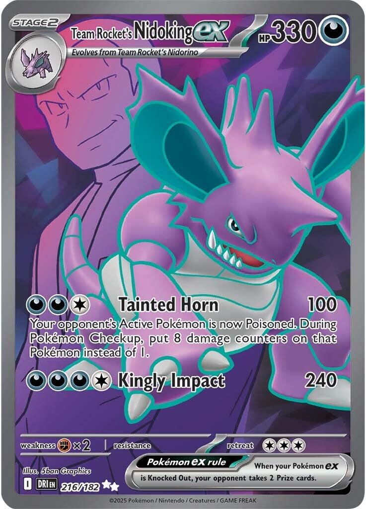 Team Rocket's Nidoking ex (216/182) [Scarlet & Violet: Destined Rivals] | The Time Vault CA