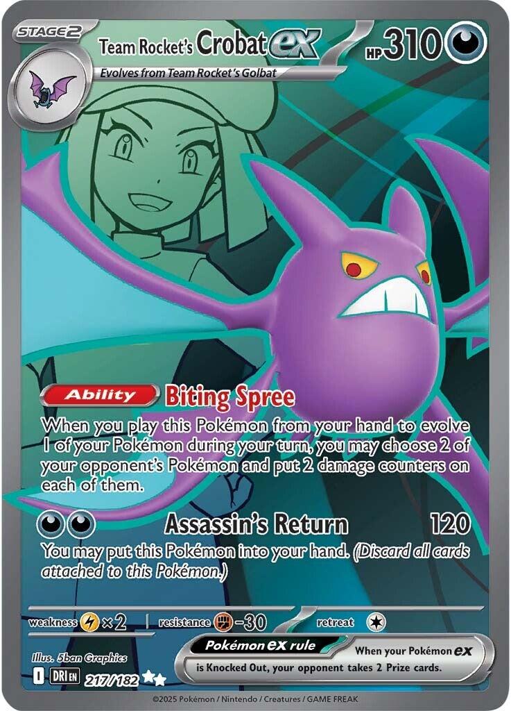Team Rocket's Crobat ex (217/182) [Scarlet & Violet: Destined Rivals] | The Time Vault CA