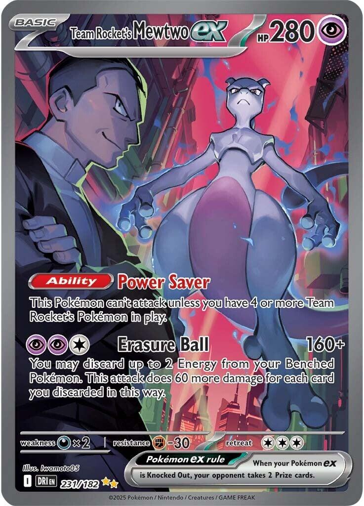 Team Rocket's Mewtwo ex (231/182) [Scarlet & Violet: Destined Rivals] | The Time Vault CA