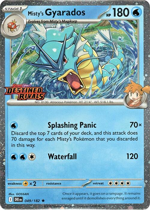 Misty's Gyarados (049/182) (Destined Rivals Stamp) [Scarlet & Violet: Destined Rivals] | The Time Vault CA