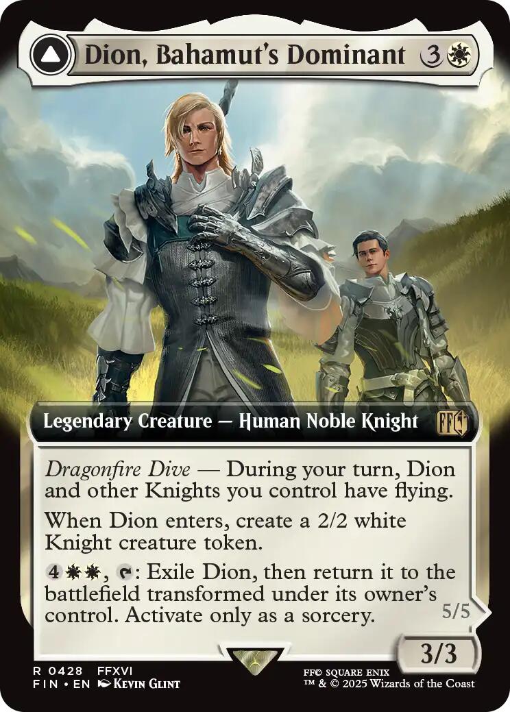 Dion, Bahamut's Dominant // Bahamut, Warden of Light (Extended Art) [FINAL FANTASY] | The Time Vault CA