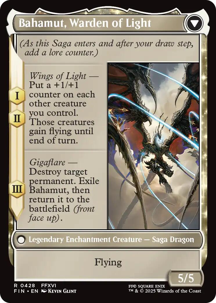 Dion, Bahamut's Dominant // Bahamut, Warden of Light (Extended Art) [FINAL FANTASY] | The Time Vault CA