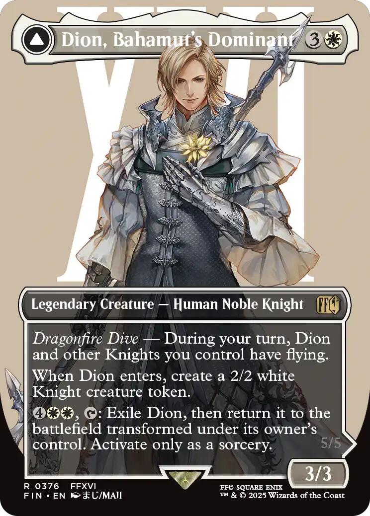 Dion, Bahamut's Dominant // Bahamut, Warden of Light (Borderless) [FINAL FANTASY] | The Time Vault CA