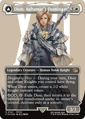 Dion, Bahamut's Dominant // Bahamut, Warden of Light (Borderless) (Surge Foil) [FINAL FANTASY] | The Time Vault CA