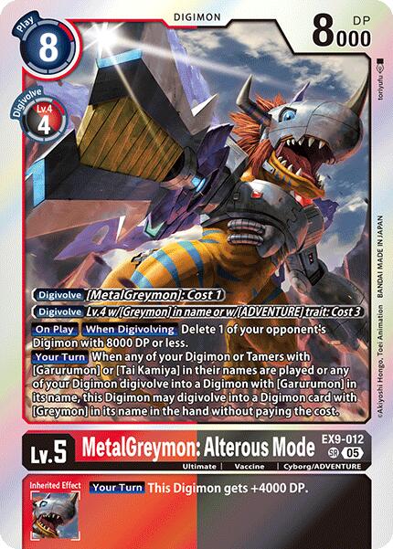 MetalGreymon: Alterous Mode [EX9-012] [Versus Monsters] | The Time Vault CA