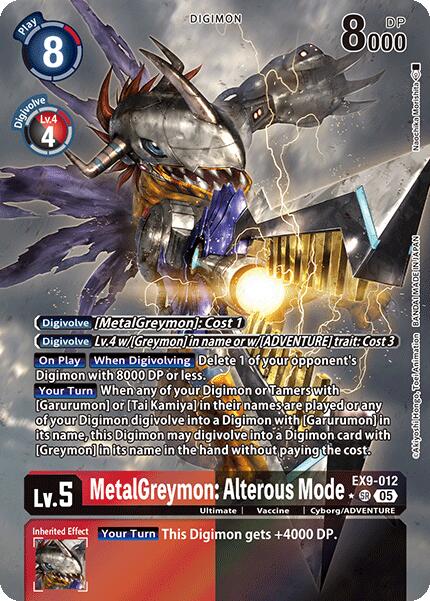 MetalGreymon: Alterous Mode [EX9-012] (Alternate Art) [Versus Monsters] | The Time Vault CA
