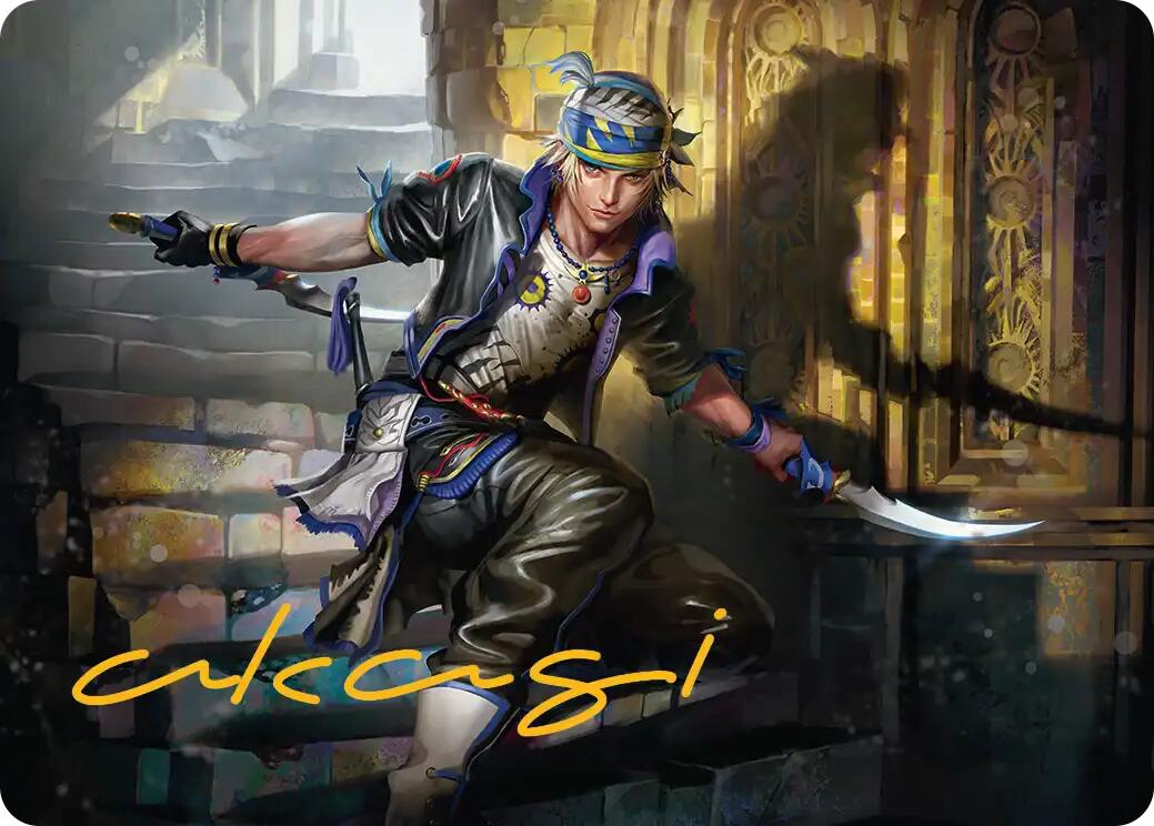 Locke Cole Art Card (Gold-Stamped Signature) [FINAL FANTASY Art Series] | The Time Vault CA