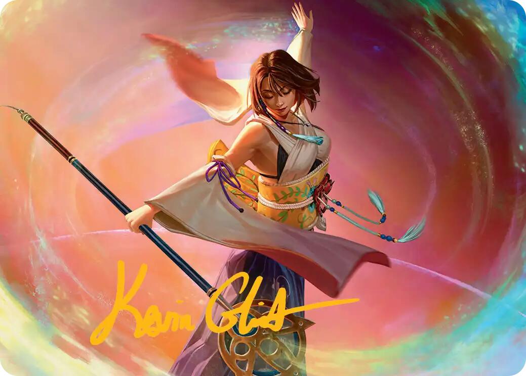 Yuna, Grand Summoner Art Card (Gold-Stamped Signature) [FINAL FANTASY Art Series] | The Time Vault CA