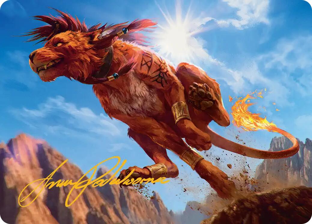 Red XIII, Proud Warrior Art Card (Gold-Stamped Signature) [FINAL FANTASY Art Series] | The Time Vault CA