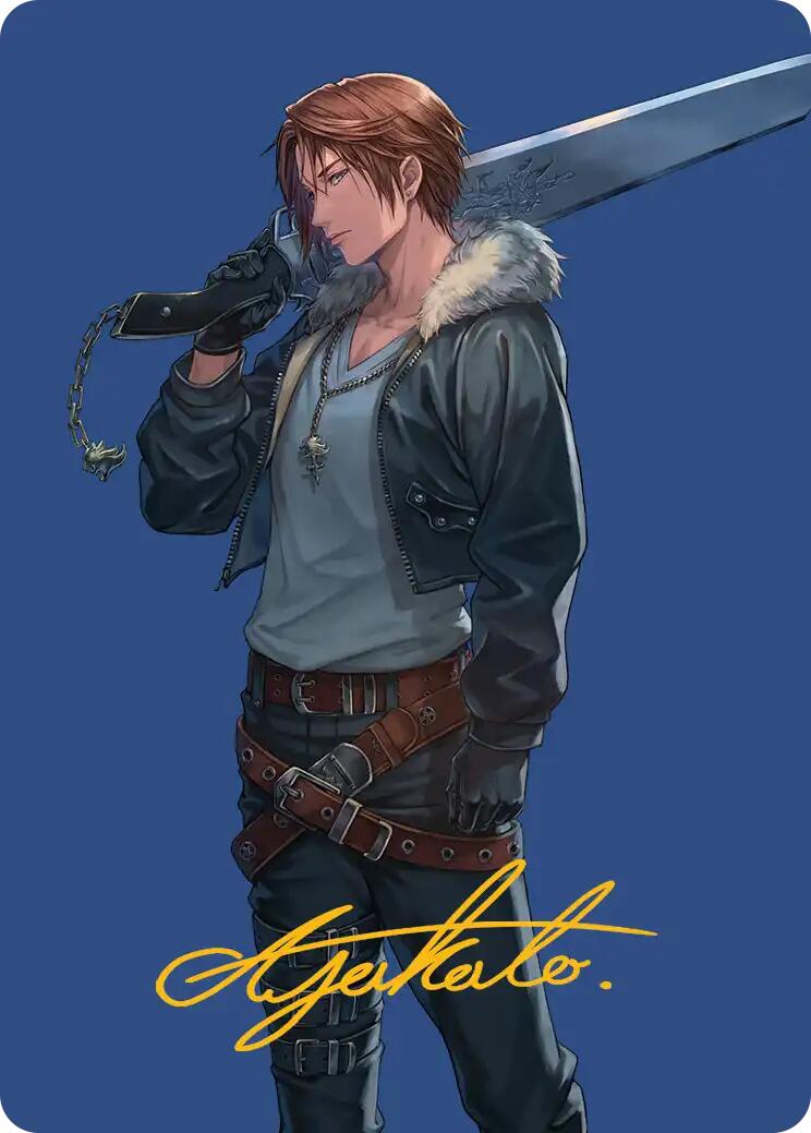 Squall, SeeD Mercenary Art Card (Gold-Stamped Signature) [FINAL FANTASY Art Series] | The Time Vault CA