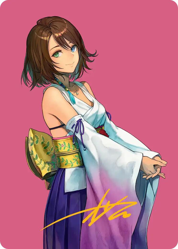 Yuna, Hope of Spira Art Card (Gold-Stamped Signature) [FINAL FANTASY Art Series] | The Time Vault CA