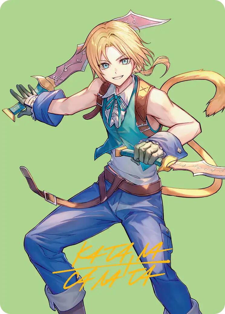 Zidane, Tantalus Thief Art Card (Gold-Stamped Signature) [FINAL FANTASY Art Series] | The Time Vault CA
