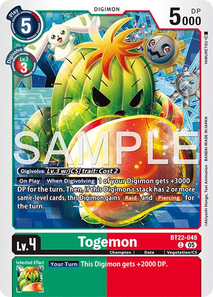 Togemon [BT22-048] [Cyber Eden] | The Time Vault CA