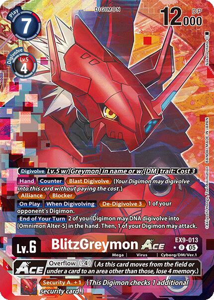 BlitzGreymon ACE [EX9-013] (Alternate Art) [Versus Monsters] | The Time Vault CA