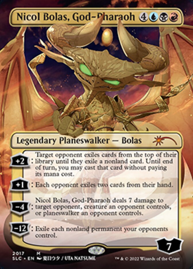 Nicol Bolas, God-Pharaoh (Borderless) [Secret Lair Countdown Kit] | The Time Vault CA