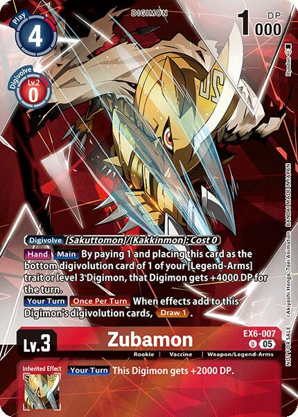 Zubamon [EX6-007] (Box Topper) [Versus Monsters] | The Time Vault CA