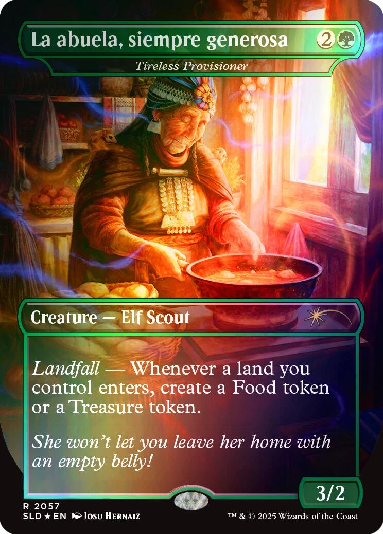 La abuela, siempre generosa - Tireless Provisioner (Rainbow Foil) [Secret Lair Drop Series] | The Time Vault CA