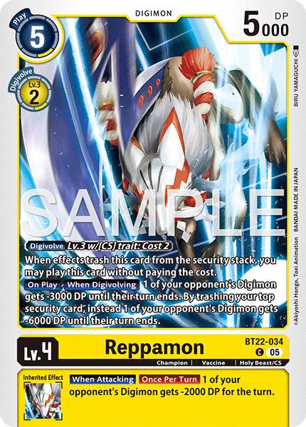 Reppamon [BT22-034] [Cyber Eden] | The Time Vault CA