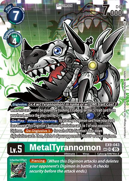 MetalTyrannomon [EX9-043] (SP) [Versus Monsters] | The Time Vault CA