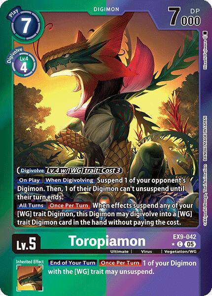 Toropiamon [EX9-042] (Limited Foil) [Versus Monsters] | The Time Vault CA