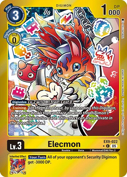 Elecmon [EX9-022] (Limited Foil) [Versus Monsters] | The Time Vault CA