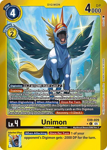 Unimon [EX9-029] (Limited Foil) [Versus Monsters] | The Time Vault CA
