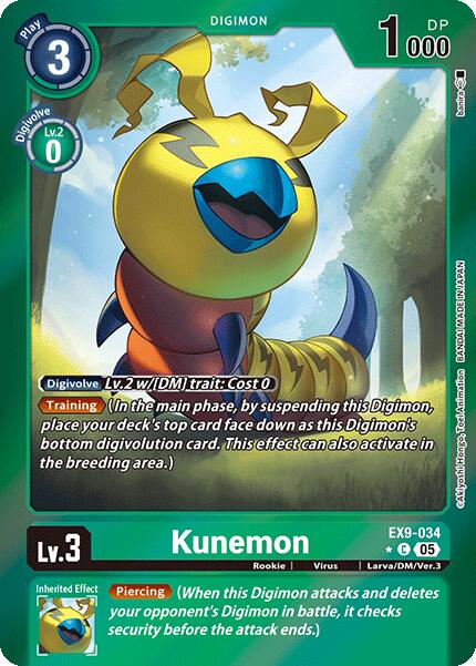 Kunemon [EX9-034] (Limited Foil) [Versus Monsters] | The Time Vault CA
