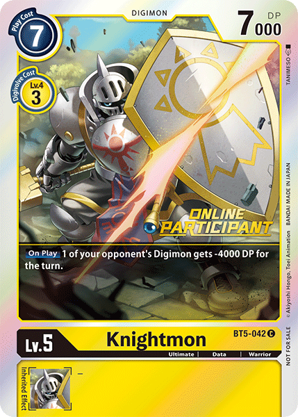 Knightmon [BT5-042] (Online Participant) [Battle of Omni Promos] | The Time Vault CA