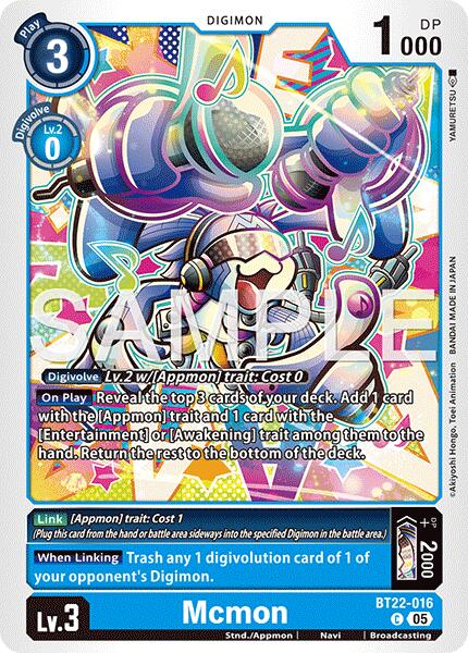 Mcmon [BT22-016] [Cyber Eden] | The Time Vault CA