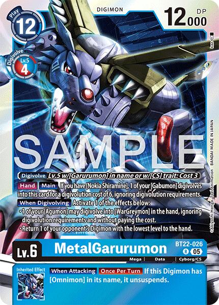 MetalGarurumon [BT22-026] [Cyber Eden] | The Time Vault CA