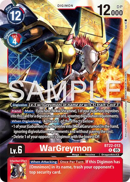 WarGreymon [BT22-013] [Cyber Eden] | The Time Vault CA