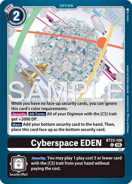 Cyberspace EDEN [BT22-100] [Cyber Eden] | The Time Vault CA