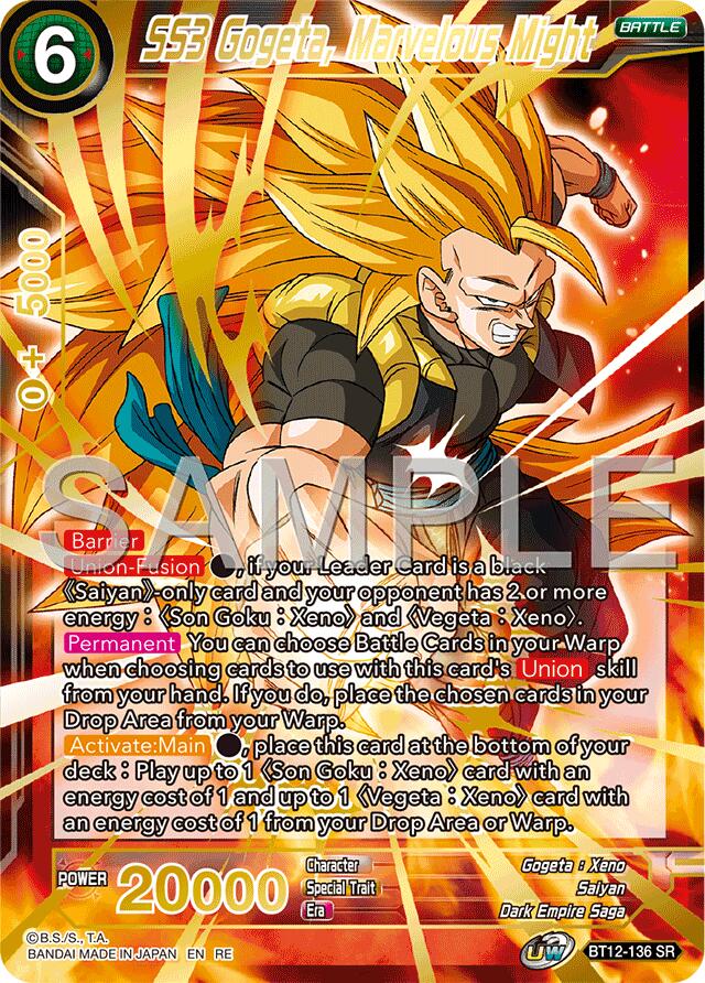 SS3 Gogeta, Marvelous Might (Reprint) (BT12-136) [Premium Anniversary Box 2025] | The Time Vault CA