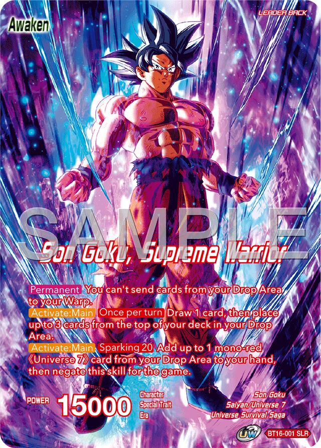 Son Goku // Son Goku, Supreme Warrior (Reprint) (BT16-001) [Premium Anniversary Box 2025] | The Time Vault CA
