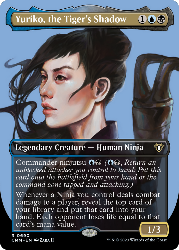 Yuriko, the Tiger's Shadow (Borderless Profile) [Commander Masters] | The Time Vault CA