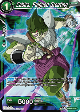 Cabira, Feigned Greeting (Uncommon) (BT13-070) [Supreme Rivalry] | The Time Vault CA