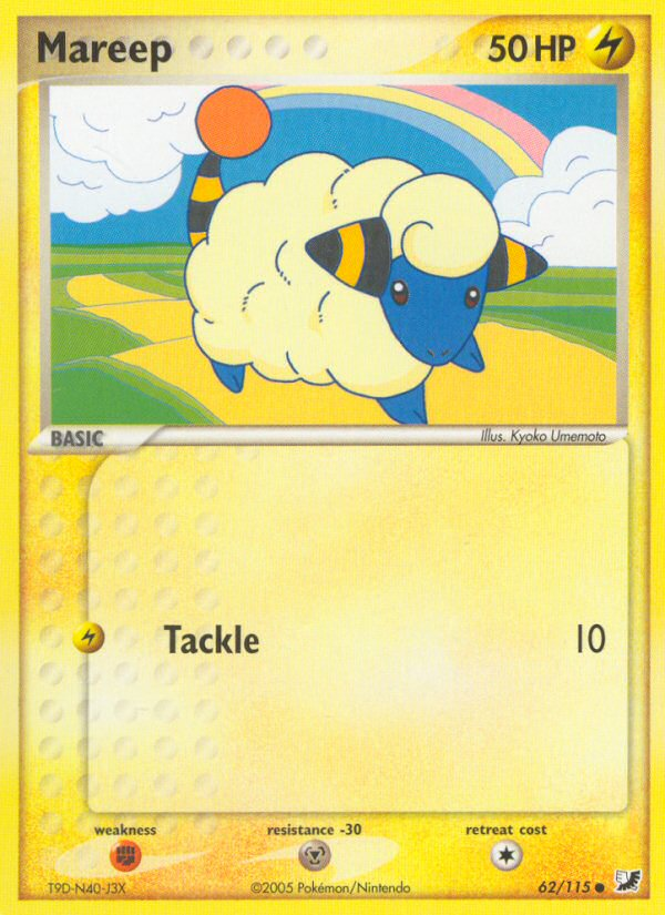 Mareep (62/115) [EX: Unseen Forces] | The Time Vault CA