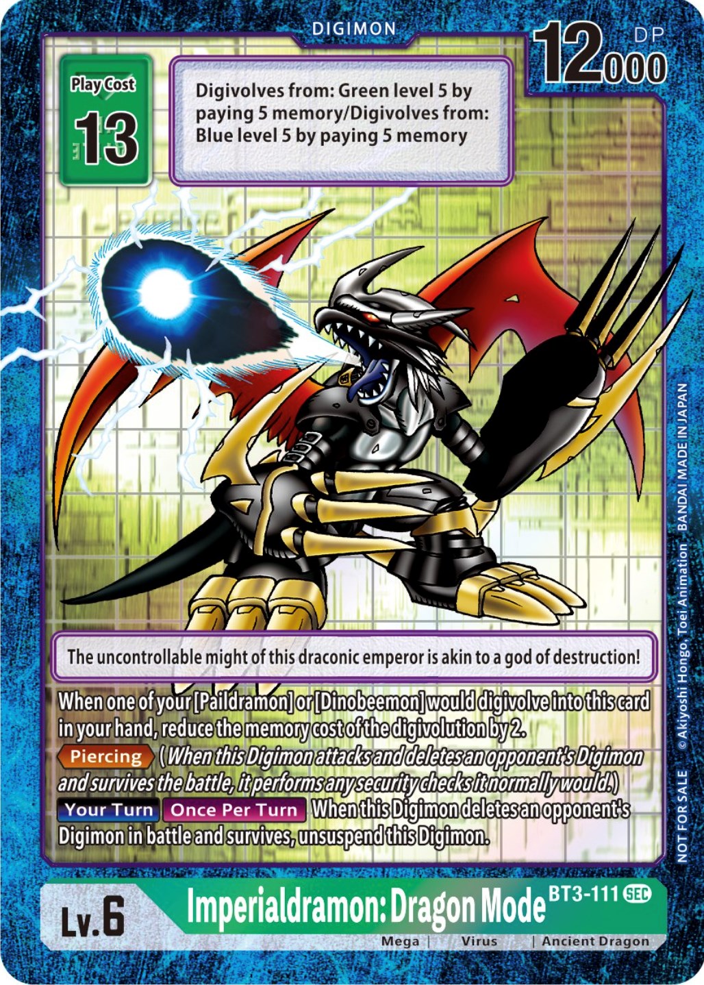 Imperialdramon: Dragon Mode [BT3-111] (Alternate Art) [Draconic Roar] | The Time Vault CA