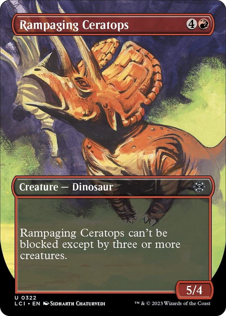 Rampaging Ceratops (Borderless) [The Lost Caverns of Ixalan] | The Time Vault CA