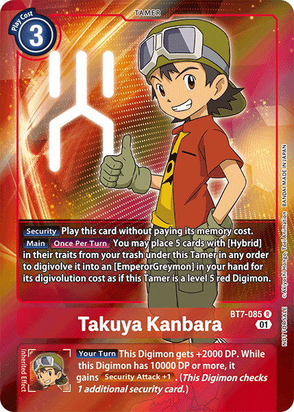 Takuya Kanbara [BT7-085] (Alternative Art - Box Topper) [Next Adventure] | The Time Vault CA