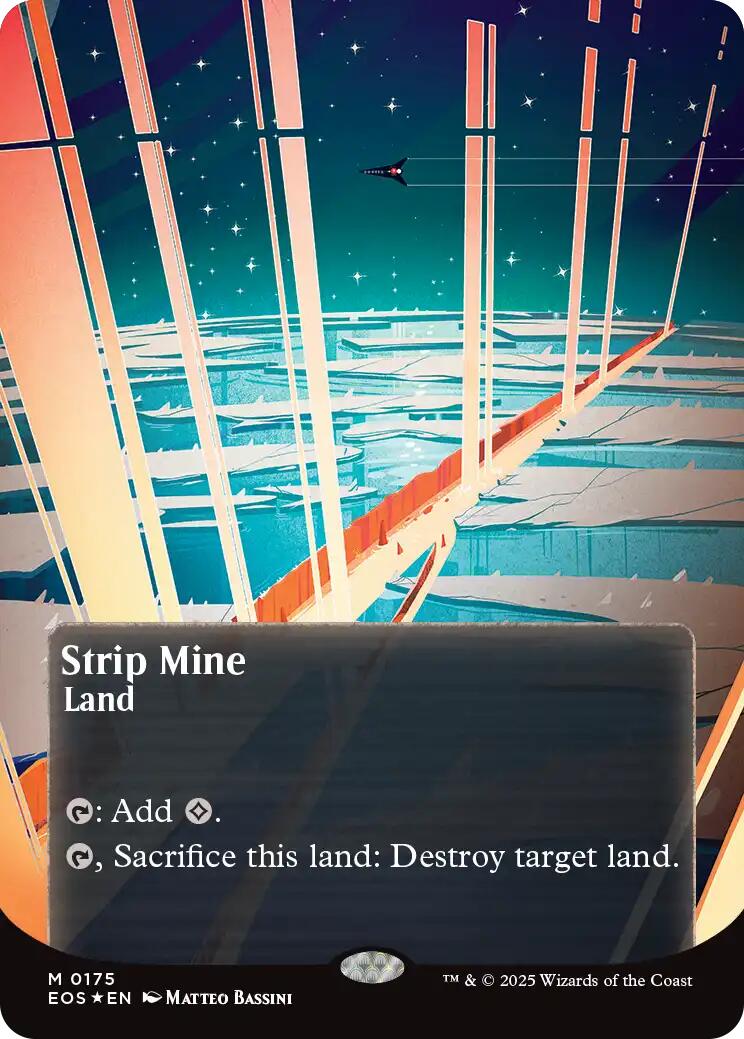 Strip Mine (0175) (Borderless) (Galaxy Foil) [Edge of Eternities: Stellar Sights] | The Time Vault CA