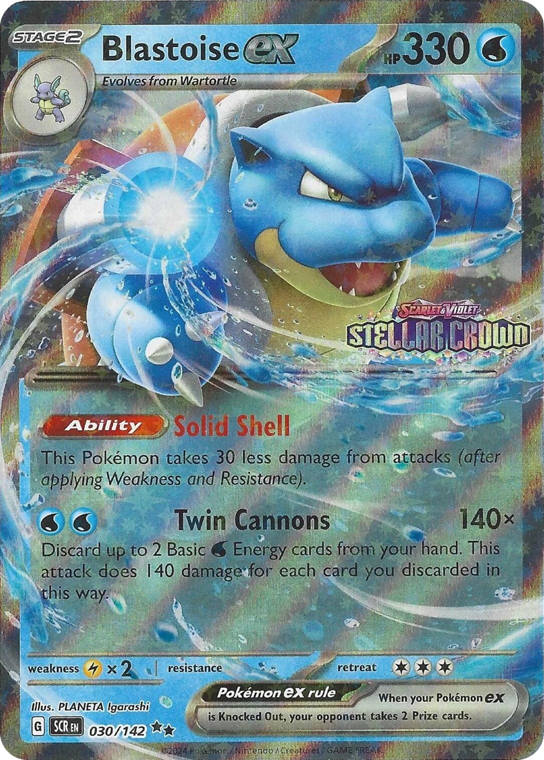 Blastoise ex (030/142) (Stellar Crown Stamp) [Miscellaneous Cards] | The Time Vault CA