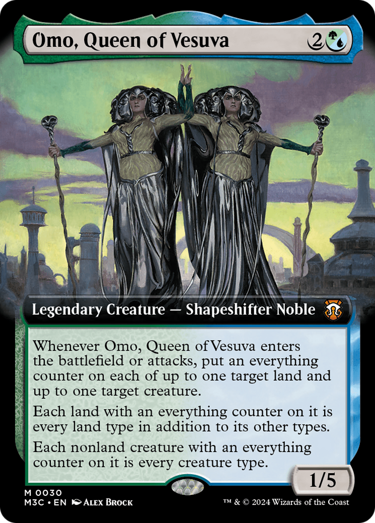 Omo, Queen of Vesuva (Extended Art) [Modern Horizons 3 Commander] | The Time Vault CA