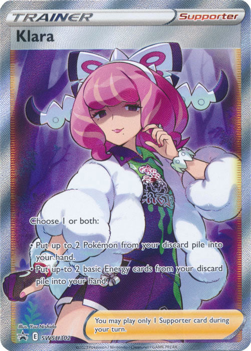 Klara (SWSH302) (Full Art) [Sword & Shield: Black Star Promos] | The Time Vault CA