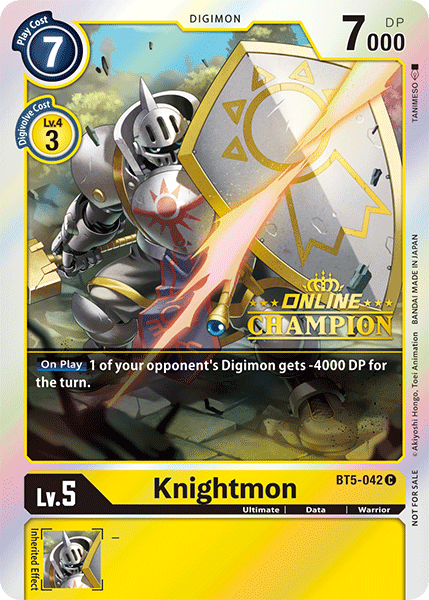 Knightmon [BT5-042] (Online Champion) [Battle of Omni Promos] | The Time Vault CA