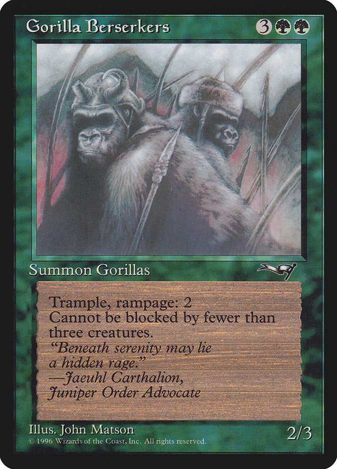 Gorilla Berserkers (Mouths Closed) [Alliances] | The Time Vault CA